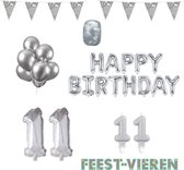 11 jaar Verjaardag Versiering Pakket Zilver