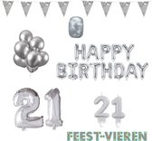 21 jaar Verjaardag Versiering Pakket Zilver