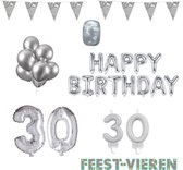 30 jaar Verjaardag Versiering Pakket Zilver