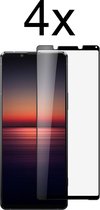 Sony Xperia 1 ii Screenprotector - Beschermglas Sony Xperia 1 ii Screen Protector Glas - Full cover - 4 stuks
