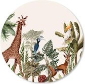 Kleine Binky - Muurcirkel - Giraffe - Forex - 25cm