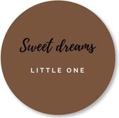 Kleine Binky - Muurcirkel - Sweet dreams brown - Forex - 15cm