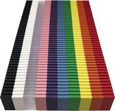 Domino stenen Don Domino 10-kleurenmix (500 stuks) + opbergemmer
