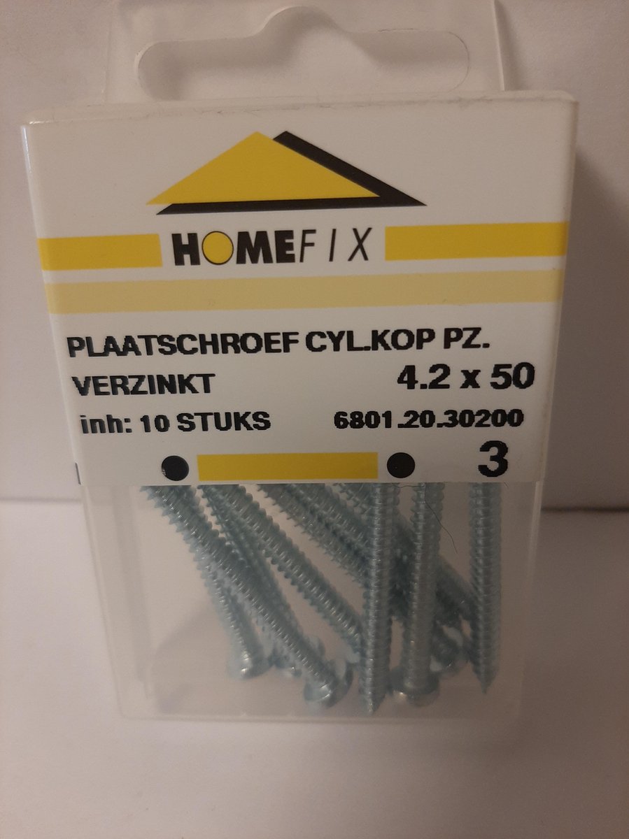 Homefix Plaatschroef-Cyl.Kop pz