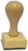 Handvat hout voor stempels 4x4x8 cm
