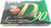 Audio Cassette Tape TDK D 90 Green Limited edition / Uiterst geschikt voor alle opnamedoeleinden / Sealed Blanco Cassettebandje / Cassettedeck / Walkman / TDK cassettebandje.