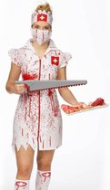 Bloederige verpleegster kostuum vrouw maat 42