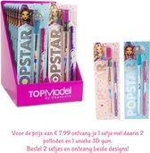Top Model Popstar potloden met microfoon - Top Model producten kids - Inclusief gum