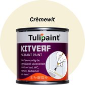 Tulipaint Kitverf (Crèmewit) - Kit verven - Siliconenkit verven schilderen - Kitranden vieze verkleurde gele vergeelde Kit schoonmaken reinigen reiniger - Kitreiniger