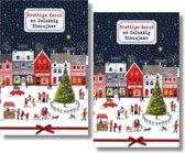 16 cartes Double Noël & Nouvel An - Lannoo - Enveloppe Witte - 10,5 x 16 cm