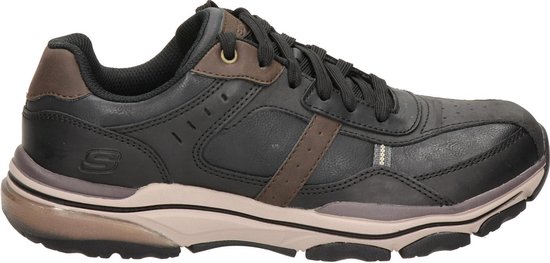 Skechers Romago Elmen leren heren sneakers - Zwart - Extra comfort - Memory Foam - Maat 43