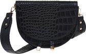 Elvy Fashion - Ann Saddle Bag - Black - One Size