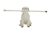 Sieradenhouder Hond wit, 16x5,8x9cm