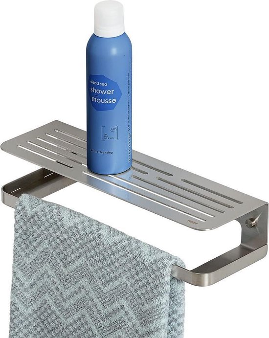 Tiger Caddy - Panier de douche / Porte-serviette 35 cm - Acier inoxydable brossé