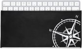 kwmobile hoes geschikt voor Universal Keyboard (L) - Beschermhoes voor toetsenbord - Keyboard cover - Vintage Kompas design
