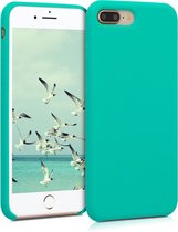 kwmobile telefoonhoesje voor Apple iPhone 7 Plus / iPhone 8 Plus - Hoesje met siliconen coating - Smartphone case in turquoise