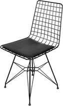 Draadstoel - eetkamerstoel zwart metaal - 83x44x42 - designstoel staal - wire chair - stoel - metalen stoel - eetkamer