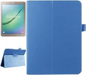 Litchi Texture Horizontale Flip Effen Kleur Smart Leather Case met Two-Fold Holder & Sleep / Wake-up-functie voor Galaxy Tab S2 9.7 / T815 (Blue)