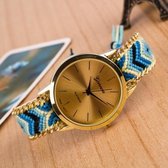 3 stuks Ms. National Wind geweven armbandhorloge