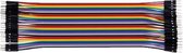 Veelkleurige 40-pins mannelijk naar mannelijk breadboard doorverbindingsdraden lintkabel