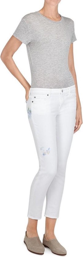 7 for all Mankind • witte Pyper Crop jeans met bloemen • 32 | bol.com