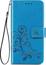 Samsung Galaxy S20 FE Hoesje - Mobigear - Clover Serie - Kunstlederen Bookcase - Blauw - Hoesje Geschikt Voor Samsung Galaxy S20 FE