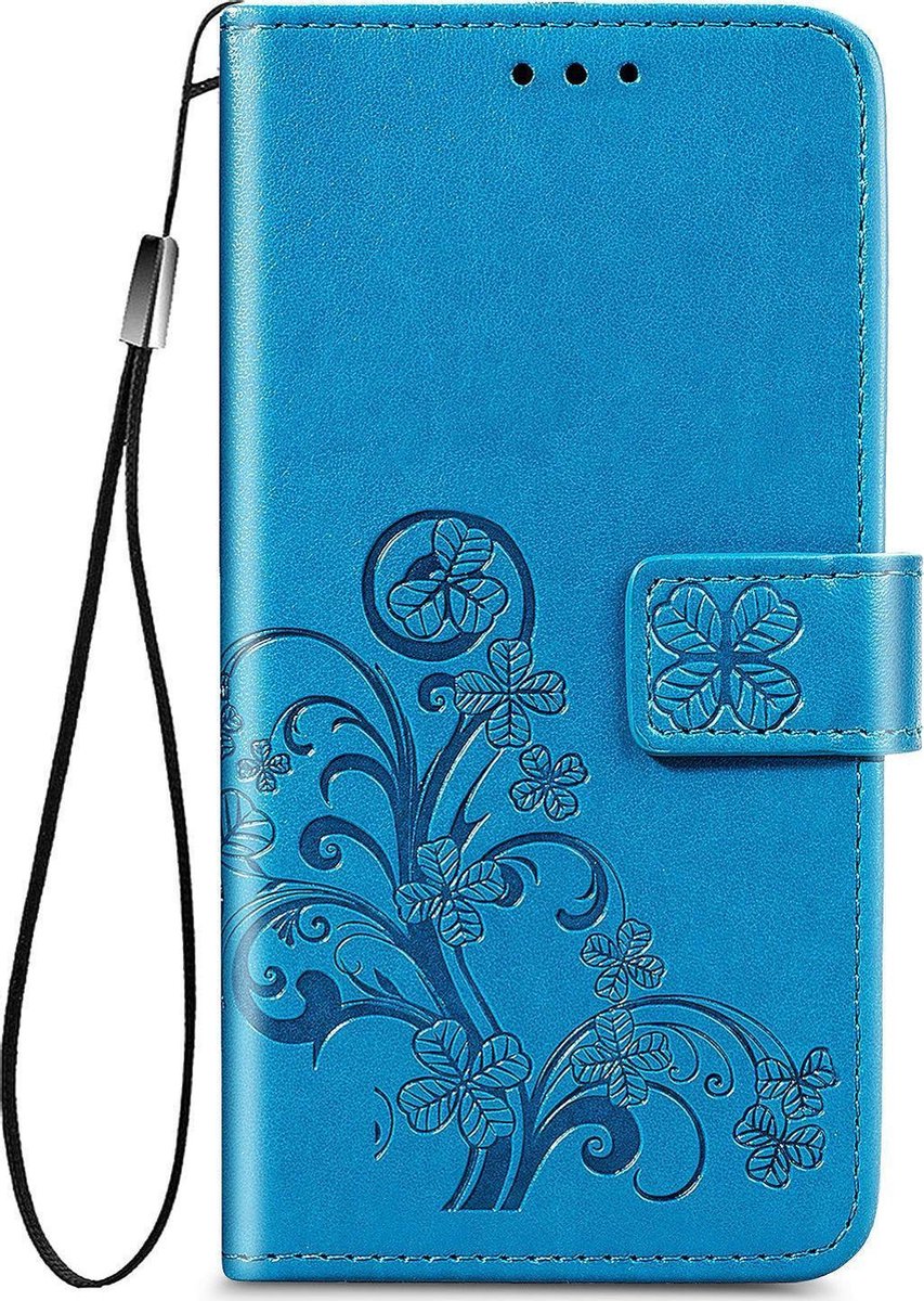 Mobigear Telefoonhoesje geschikt voor Samsung Galaxy S20 FE Hoesje | Mobigear Clover Bookcase Portemonnee | Pasjeshouder voor 3 Pasjes | Telefoonhoesje voor Pinpas / OV Kaart / Rijbewijs - Blauw