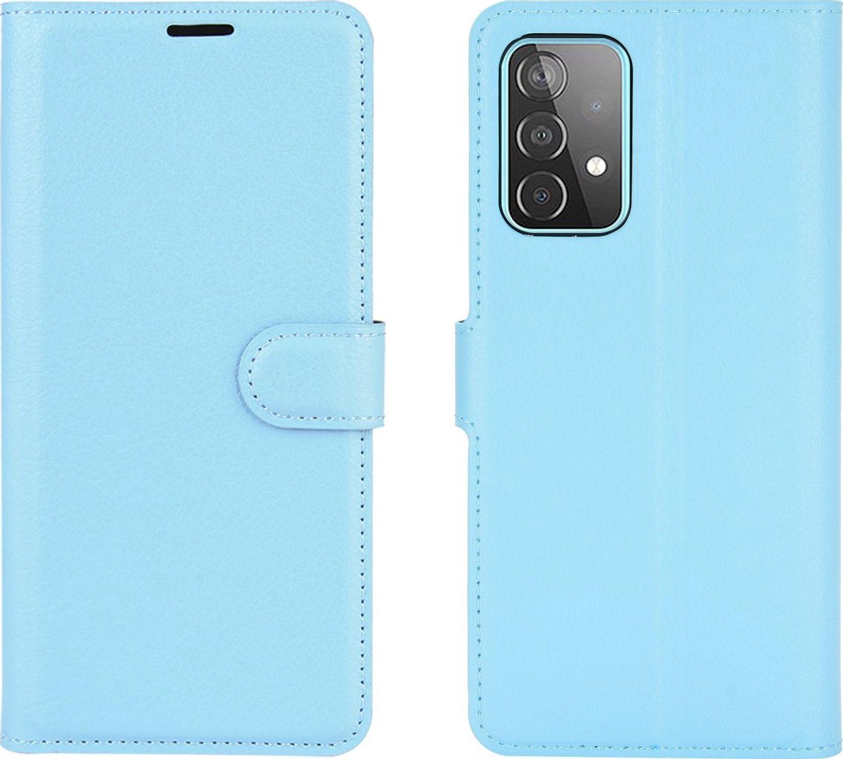 Mobigear Telefoonhoesje geschikt voor Samsung Galaxy A52s 5G Hoesje | Mobigear Classic Bookcase Portemonnee | Pasjeshouder voor 3 Pasjes | Telefoonhoesje voor Pinpas / OV Kaart / Rijbewijs - Blauw