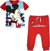 Disney Mickey Mouse - 2-delige set - rood - maat 74 (12 maanden)