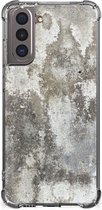 Extreme Case Samsung Galaxy S21 GSM Hoesje met doorzichtige rand Beton