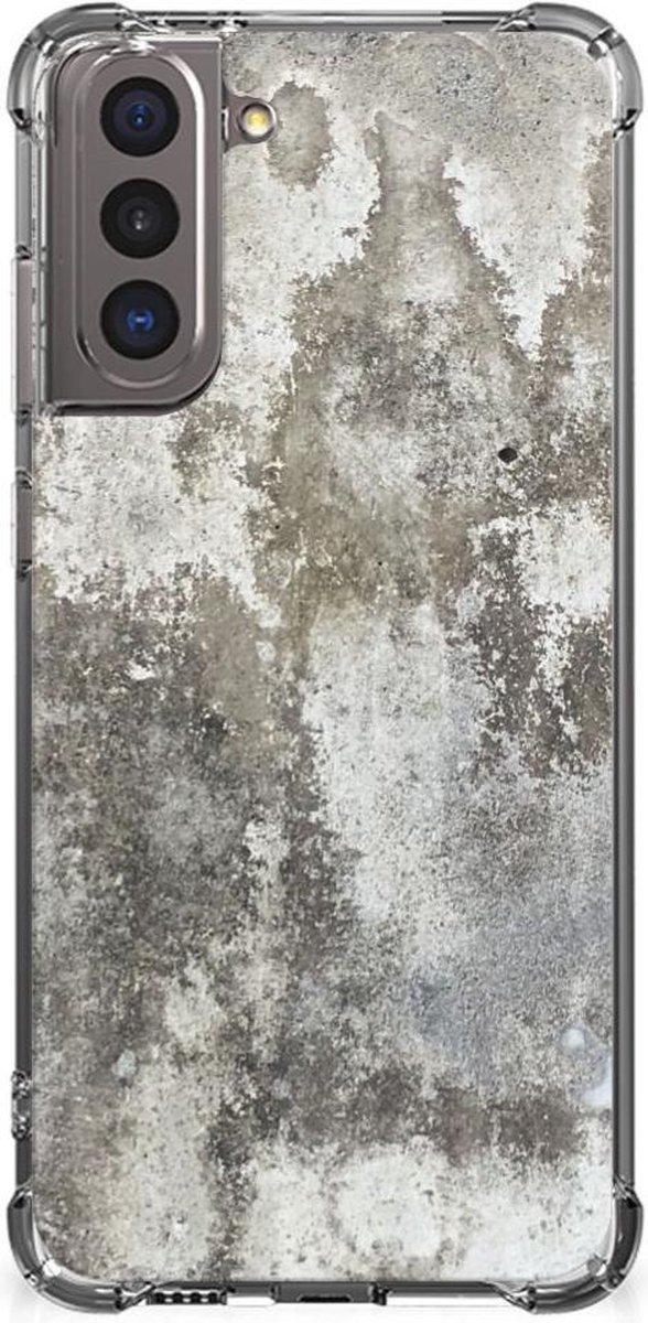 Samsung Galaxy S21 Anti-Shock Hoesje Beton Print