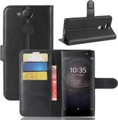 Voor Sony Xperia XA2 Litchi Texture Horizontale Flip Leren Case met Portemonnee & Houder & Kaartsleuven (Zwart)