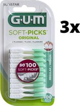 Gum Soft-Picks Regular - 3 x 100 pièces - Pack économique