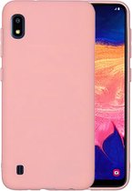 Samsung A10 Hoesje - Samsung galaxy A10 hoesje roze siliconen case hoes cover hoesjes