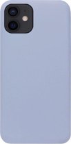 ADEL Premium Siliconen Back Cover Softcase Hoesje Geschikt voor iPhone 12 Mini - Lavendel Grijs
