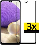 Samsung A32 5G Screenprotector 3D Full Cover - Samsung Galaxy A32 5G Screenprotector Bescherm Glas - Samsung A32 5G Screen Protector Glas Volledig Dekkend - 3 stuks