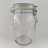 Weckpot 1100ml - Witte rubberen ring - inmaakpot met beugelsluiting - 1,1L