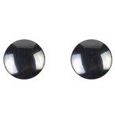 Magneet oorbellen- Obsidiaan- Zwart- 12 mm-Geen gaatje nodig-Charme Bijoux