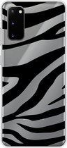 Samsung Galaxy S20 - Smart cover - Zwart - ZebraPrint