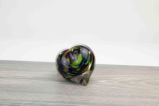 Mini Urn Hart Kleur 12 cm van Loranto Glas