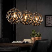 Hanglamp 3-Lichtbronnen - Ø29cm - Bol - Aluminium - Antiek Nikkel - Giga Meubel