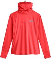 Coolibar - UV Zwemshirt met halsbescherming voor dames - Paros - Warm Koraal - maat XXL