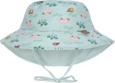 Lässig - Omkeerbare UV Bucket hoed voor baby's - Caravan - Mint - maat 9-12M (48-49CM)