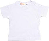 Babybol Effen Witte Tshirt Korte Mouwen - 104