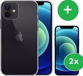 iPhone 12 Pro Hoesje | Hoesje Transparant | Inclusief 2 stuks Screenprotector | iPhone 12 Pro Hoesje | iPhone 12 Pro Screenprotector | Screenprotector iPhone 12 Pro | Siliconen Hoesje iPhone 