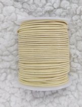 *** Leren Koord Naturel rond 1.5 mm 5 meter. Echt leer - sieraden maken - leer - draad - lederen - knutselen ***