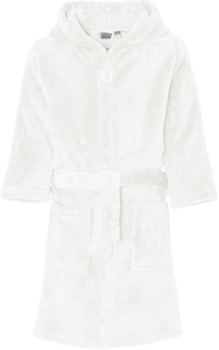 Playshoes - Fleece badjas met capuchon - Beige - maat 110-116cm