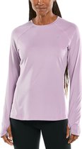 Coolibar - UV sportkleding voor dames - Longsleeve fitnesstop - Devi - Lavendel - maat XL