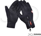 Thermische Touchscreen Handschoenen - Sporthandschoenen - Winddicht - Waterdicht - Fleece - Zwart - Maat XL
