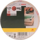 Ensemble de 25 feuilles abrasives Bosch pour ponceuses excentriques 125 mm - grain 40